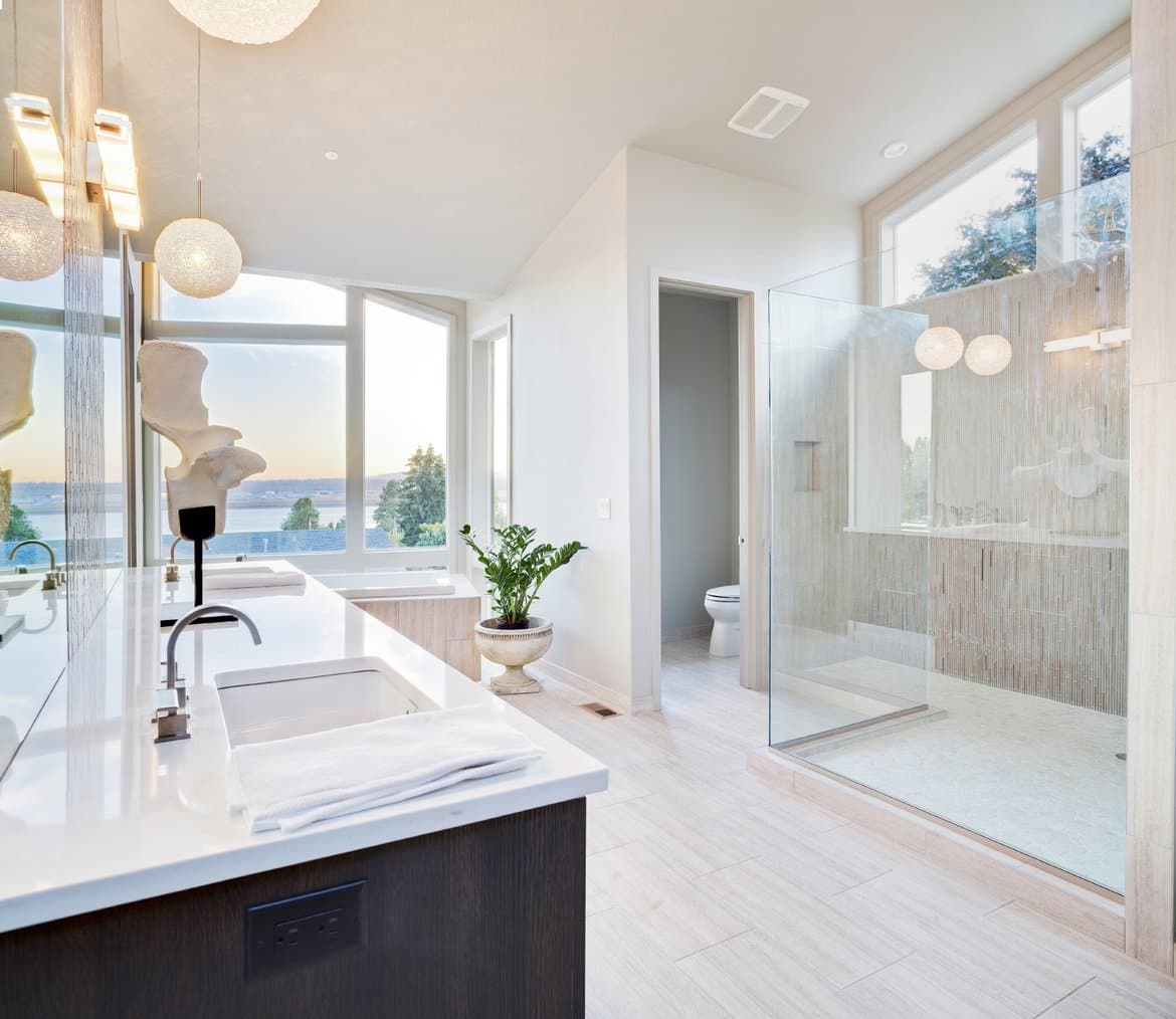 Spotless bathroom cleaned by CleaningPros