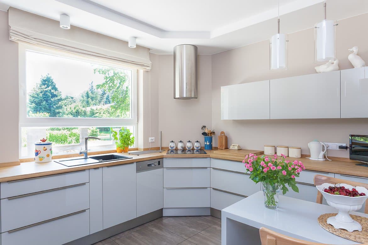 Clean kitchen maintained by CleaningPros